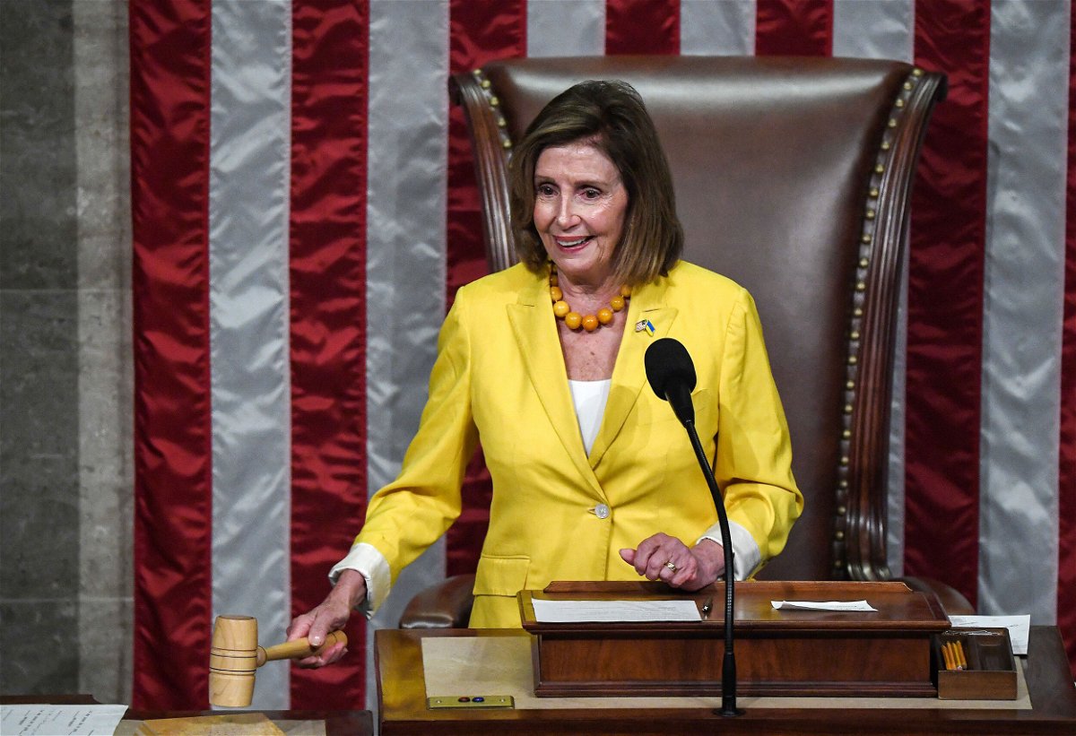 <i>Olivier Douliery/AFP/Getty Images</i><br/>House Speaker Nancy Pelosi