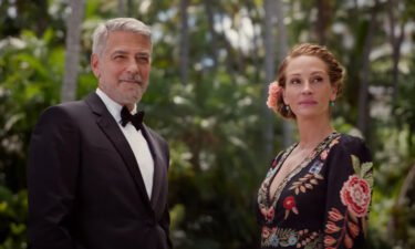 George Clooney (left) and Julia Roberts are pictured here in "Ticket to Paradise."