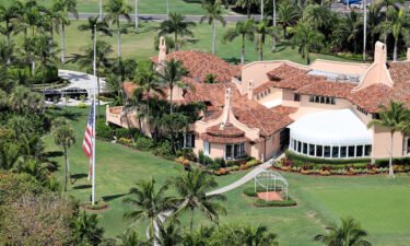 The Justice Department urged the Supreme Court on October 11 to reject former President Donald Trump's request that it intervene in the dispute over classified documents seized from Trump's Mar-a-Lago estate in August. Mar-a-Lago is seen here on September 14.