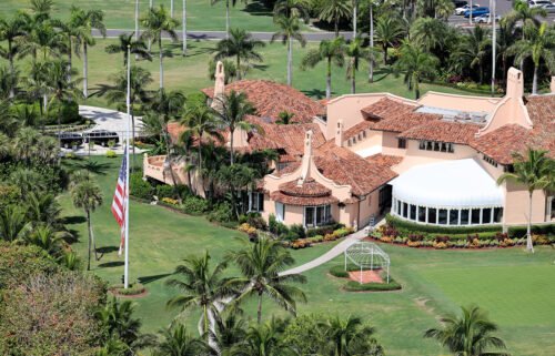 Former President Donald Trump's Mar-a-Lago estate is seen on September 14 in Palm Beach