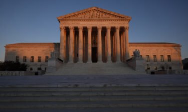 The U.S. Supreme Court building on the day it was reported that Associate Justice Stephen Breyer would soon retire on January 26 in Washington