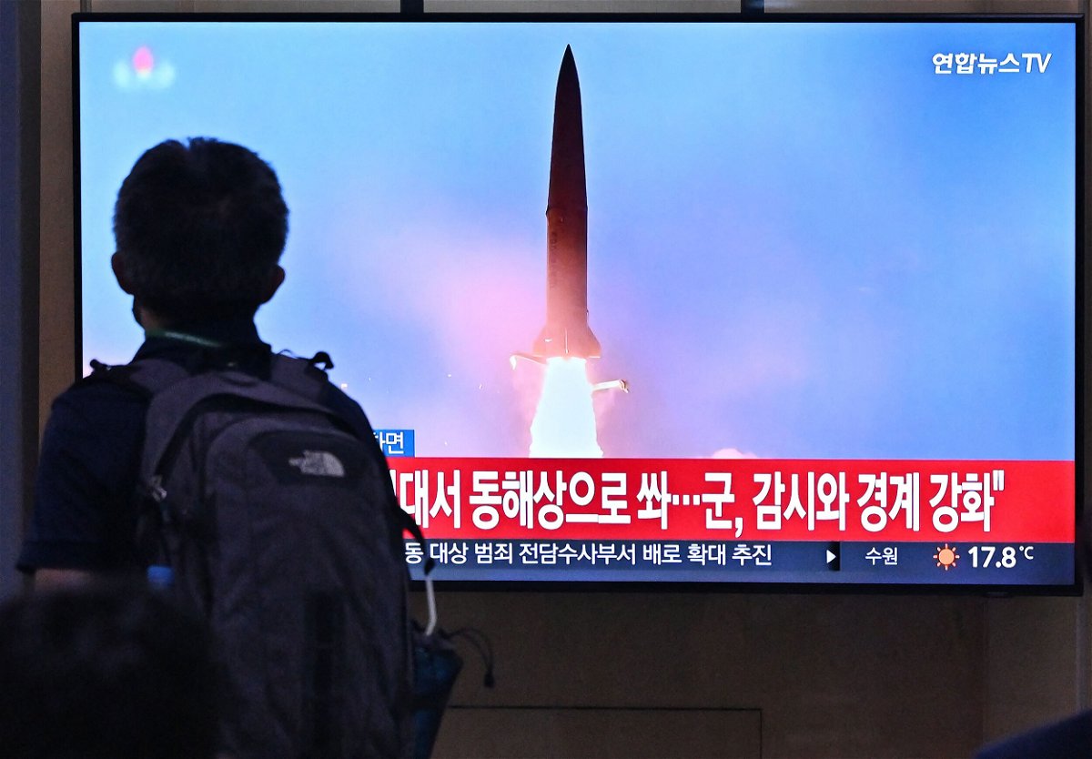 <i>Jung Yeon-je/AFP/Getty Images</i><br/>A man walks past a television screen showing a news broadcast in Seoul on September 29. A lack of hard intelligence inside North Korea is curtailing the United States' ability to determine Kim Jong Un's intentions with recent missile launches.