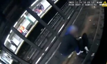 Bodycam video released by authorities shows the good Samaritan trying to help the man on the tracks when officers arrived.