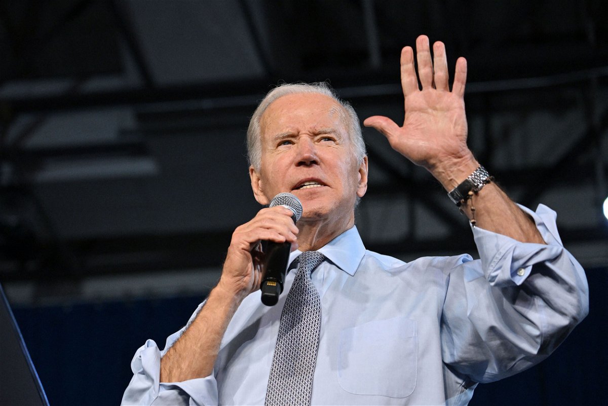 <i>Mandel Ngan/AFP/Getty Images</i><br/>The story of President Joe Biden's Election Night can be told by the two congratulatory messages he delivered roughly four hours apart. President Biden is seen here speaking at a rally for gubernatorial candidate Wes Moore in Bowie