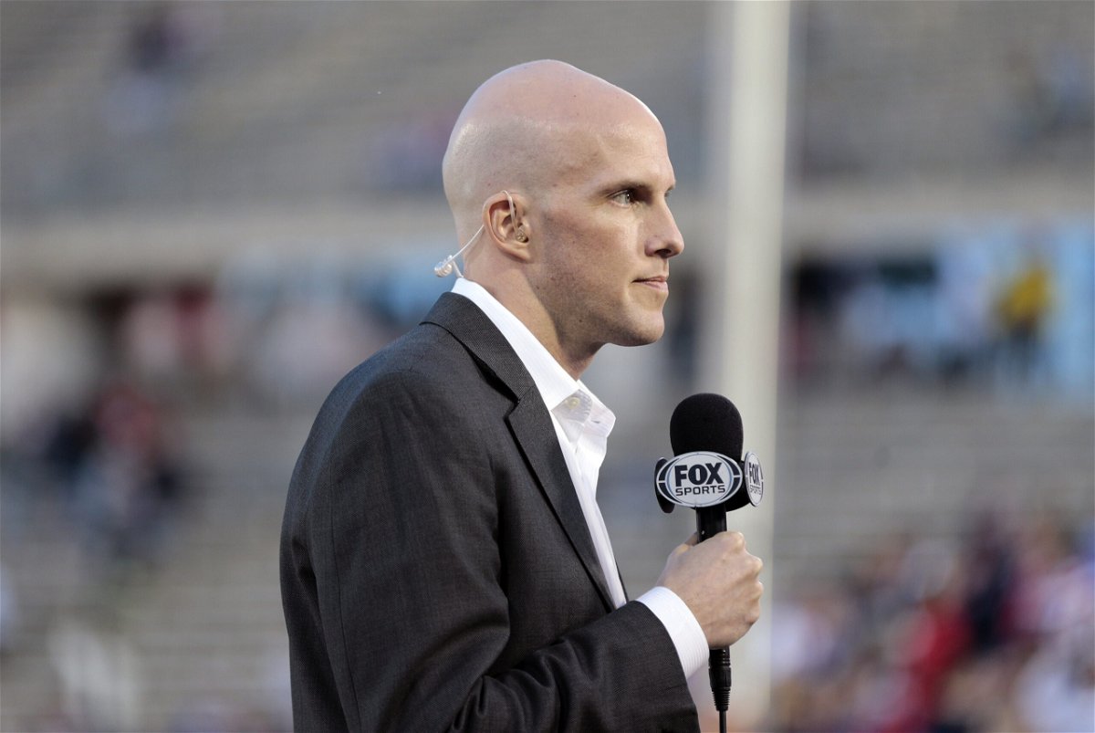 <i>Fred Kfoury III/Icon Sportswire/AP</i><br/>Soccer reporter Grant Wahl is shown here covering the US Men's National Team at Rentschler Field in East Hartford