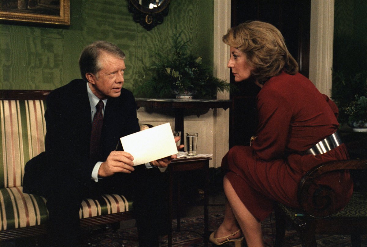<i>HUM Images/Universal Images Group/Getty Images</i><br/>Jimmy Carter during an interview with Barbara Walters circa December 14