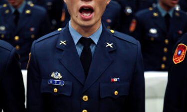 A military cadet graduates in Taipei
