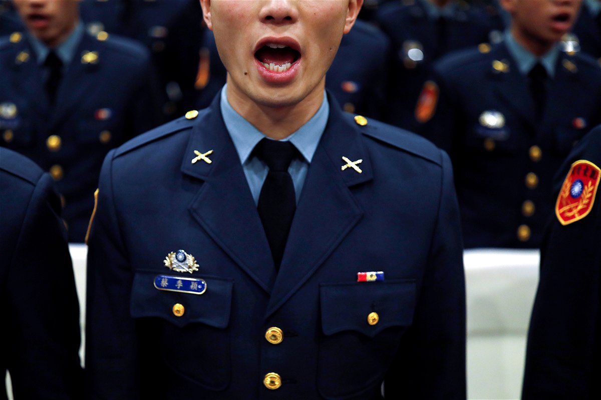 <i>Tyrone Siu/Reuters/File</i><br/>A military cadet graduates in Taipei