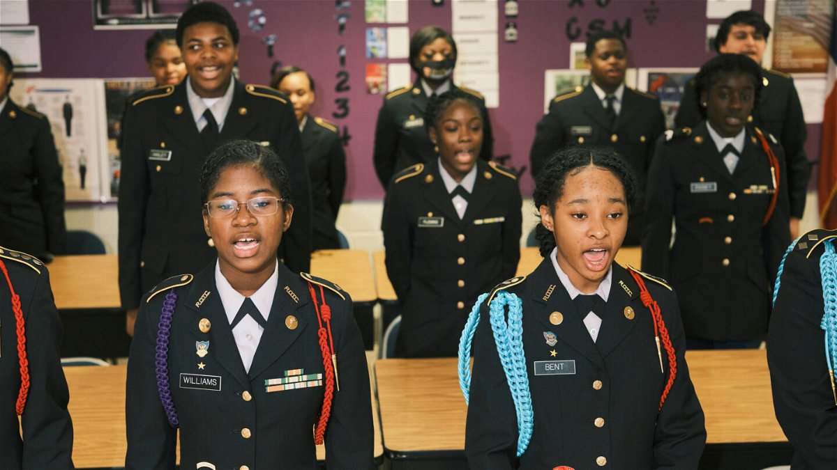 <i>Zack Wittman/The New York Times/Redux</i><br/>Students in JROTC recite the Cadet Creed at South Atlanta High School in Atlanta
