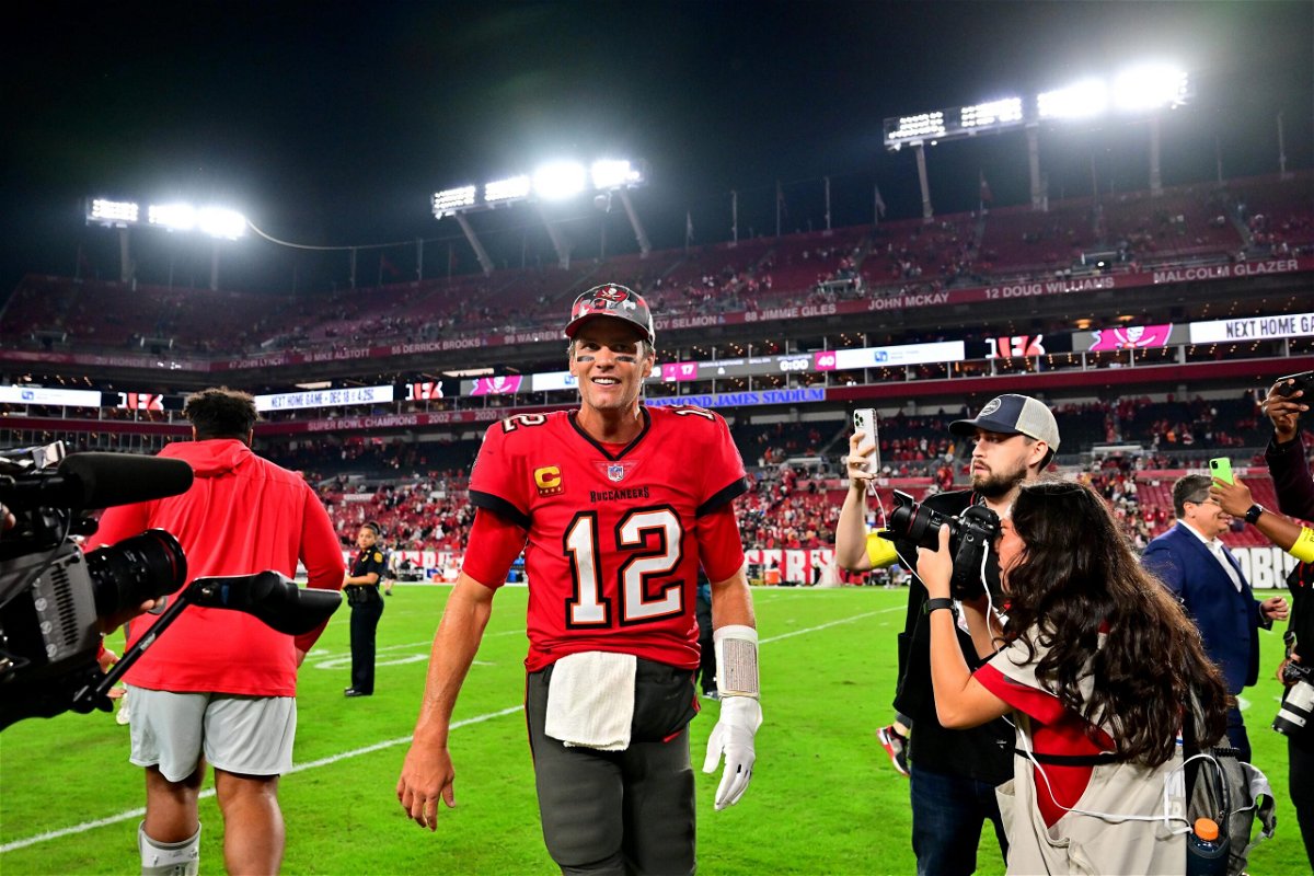 <i>Julio Aguilar/Getty Images North America/Getty Images</i><br/>Tom Brady led the Tampa Bay Buccaneers to a stunning comeback win against the New Orleans Saints.