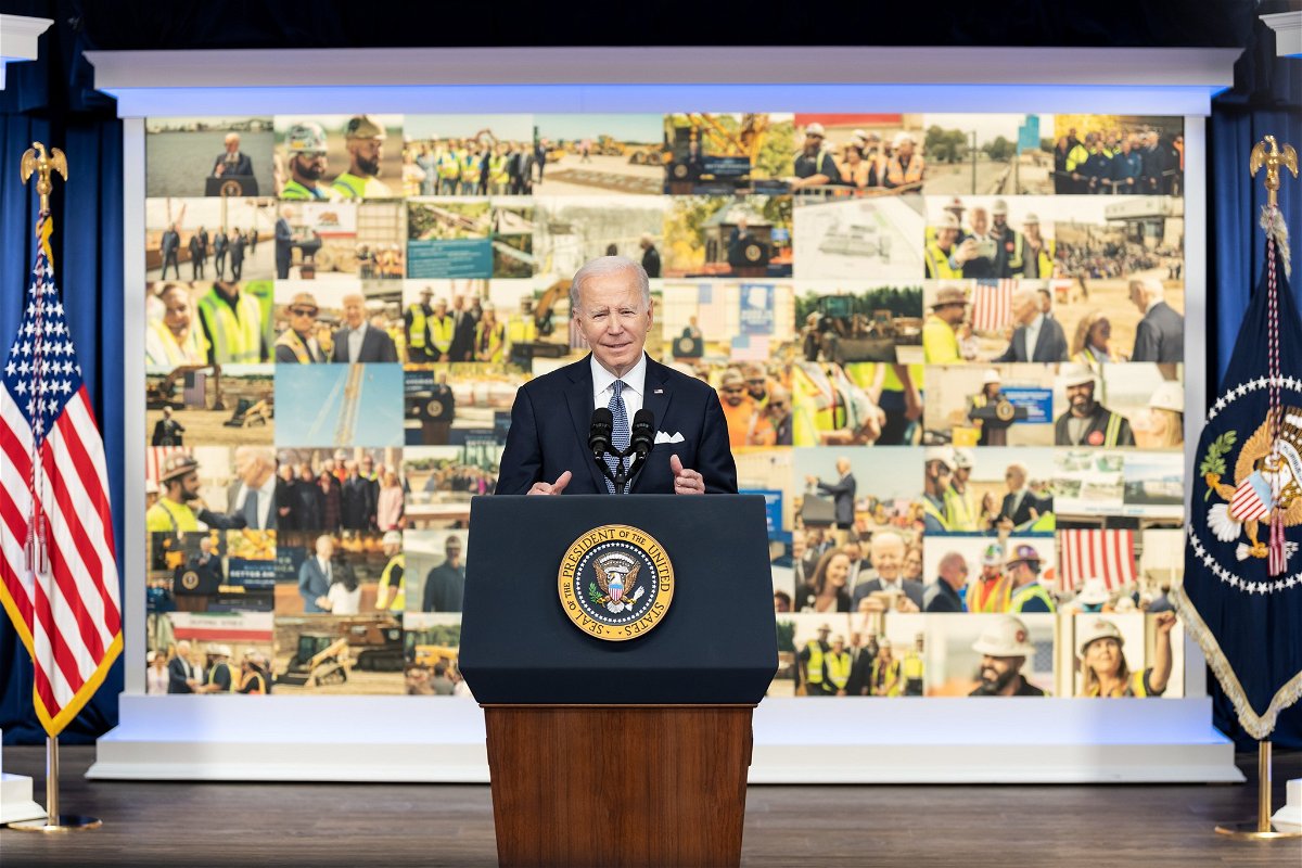 President Joe Biden delivers remarks on inflation Thursday, January 12, 2023, in the South Court Auditorium in the Eisenhower Executive Office Building at the White House. (Official White House Photo by Adam Schultz)
