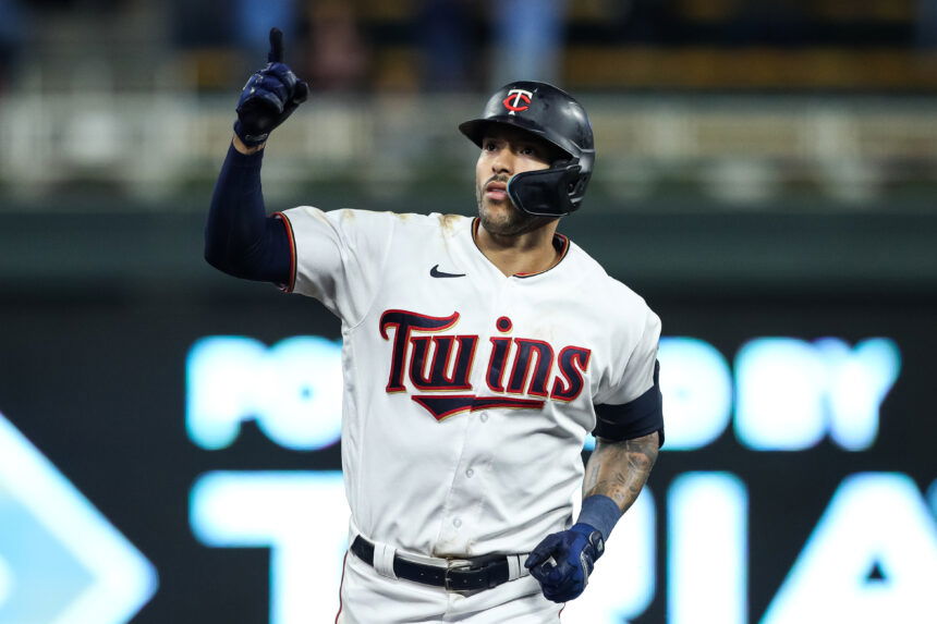 Minnesota Twins shortstop Carlos Correa looks on during the MLB game  News Photo - Getty Images