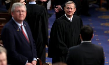 Supreme Court Chief Justice John Roberts is seen prior to President Joe Biden giving his State of the Union address on March 1