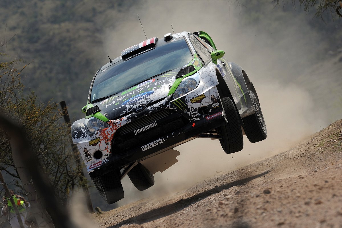 <i>Massimo Bettiol/Getty Images</i><br/>Ken Block and Alex Gelsomino compete at the WRC Rally Mexico in 2012.