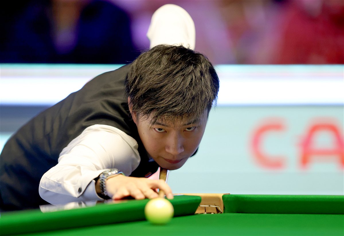 <i>Will Matthews/PA Images/Getty Images</i><br/>Chinese snooker player Zhao Xintong