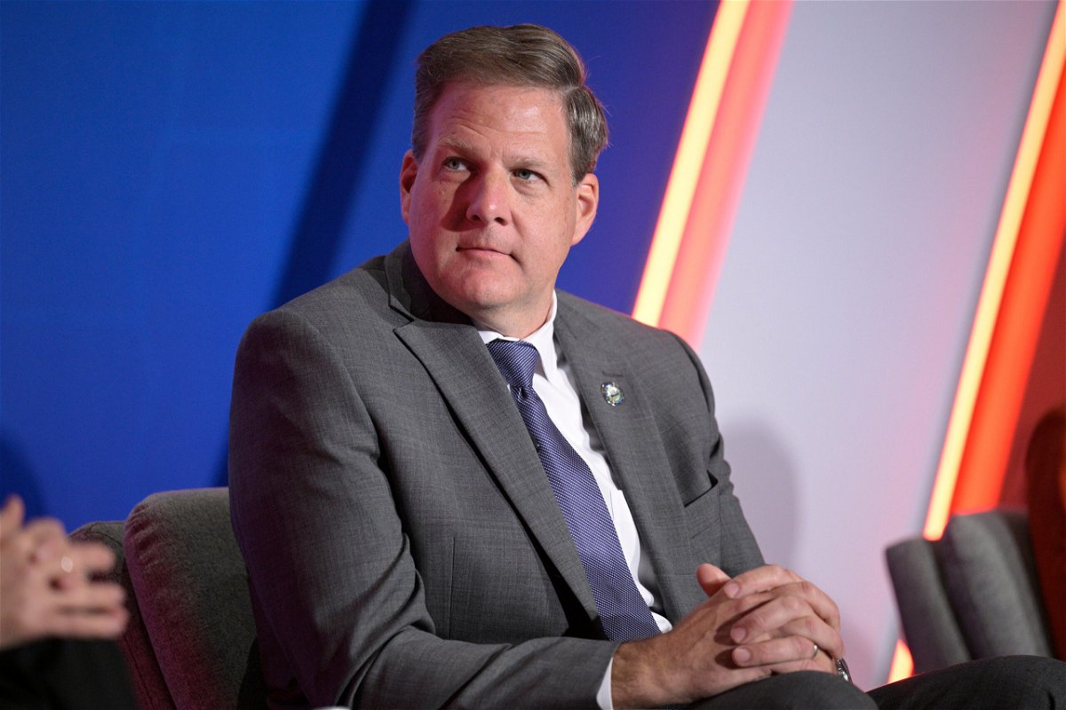 <i>Phelan M. Ebenhack/AP</i><br/>New Hampshire Gov. Chris Sununu takes part in a panel discussion during a Republican Governors Association conference on Nov. 15