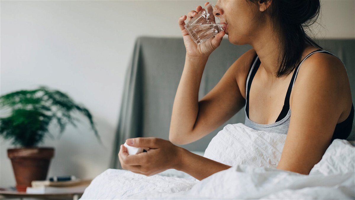 <i>Maskot/Getty Images</i><br/>Drink as much water as you can when you wake up the next day. A multivitamin also may help.
