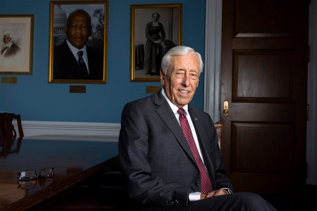 <i>Robb Hill/The Washington Post/Getty Images</i><br/>Maryland Representative and House Majority Leader Steny Hoyer in the conference room in the Majority Leader office in the U.S. Capitol Building on December