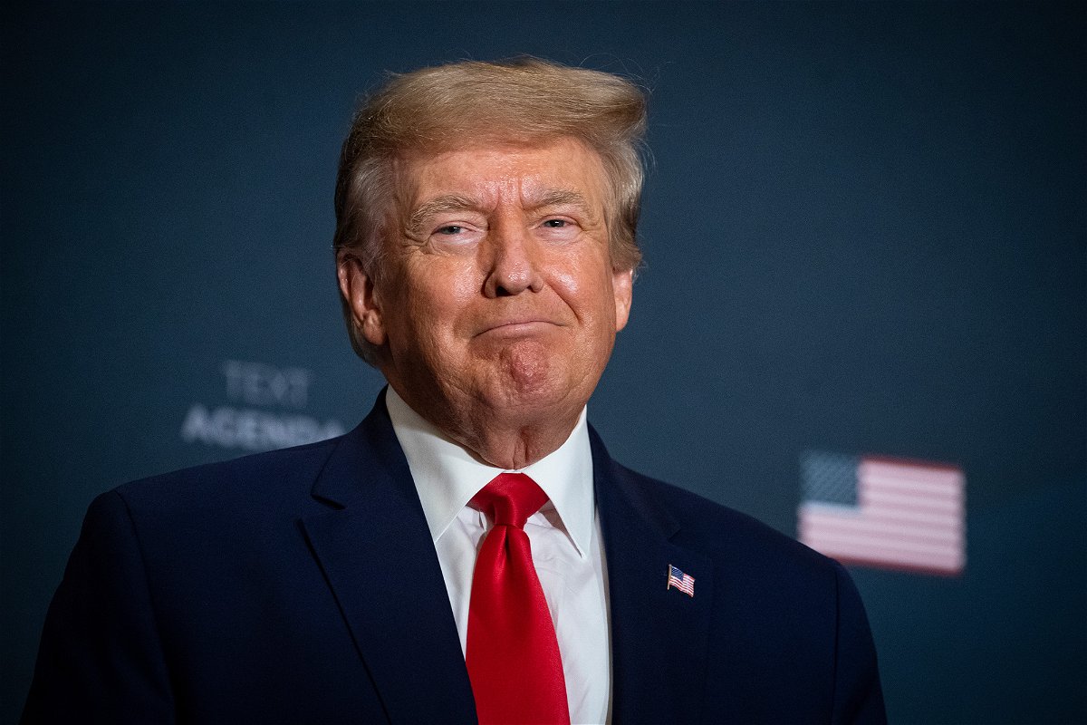 <i>Al Drago/Bloomberg/Getty Images</i><br/>Former President Donald Trump speaks at the America First Policy Institute's America First Agenda Summit in Washington on July 26