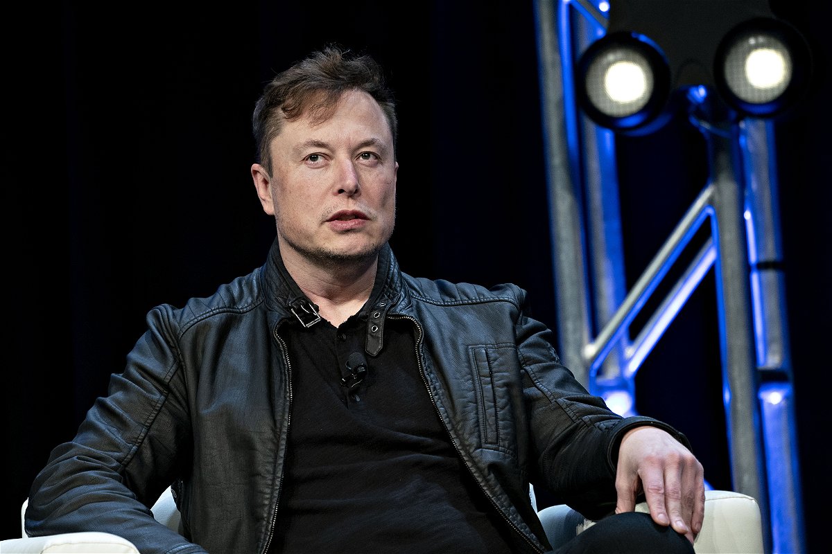 <i>Andrew Harrer/Bloomberg/Getty Images</i><br/>Elon Musk speaks during a discussion at the Satellite 2020 Conference in Washington