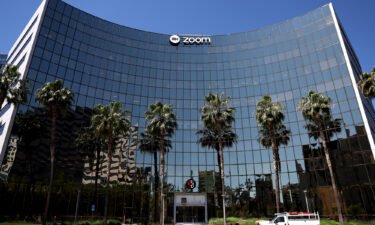 Zoom will lay off approximately 15% of its staff. Pictured is the  Zoom Video Communications headquarters on May 23