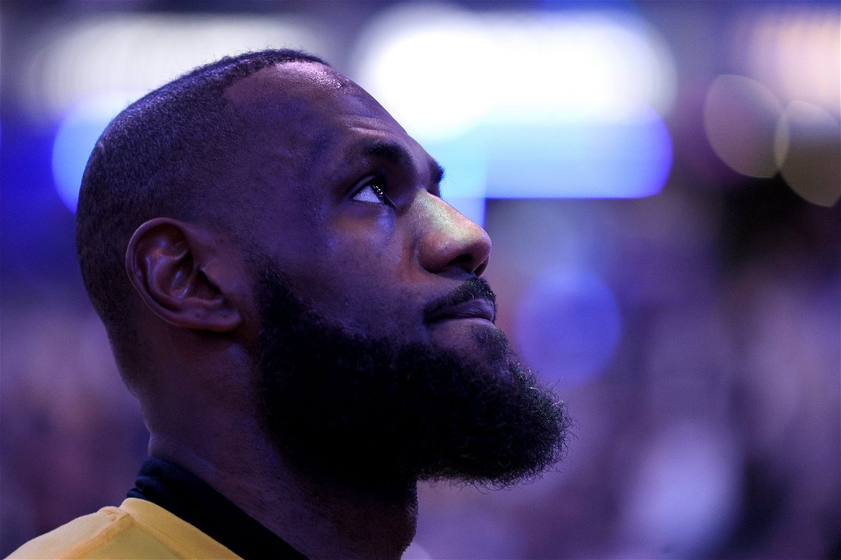 <i>Andy Lyons/Getty Images</i><br/>LeBron James #6 of the Los Angeles Lakers is seen here on February 2 during a game against the Indiana Pacers at Gainbridge Fieldhouse in Indianapolis