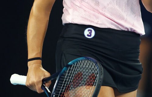 Pegula wore a badge in support of NFL player Damar Hamlin at the Australian Open.