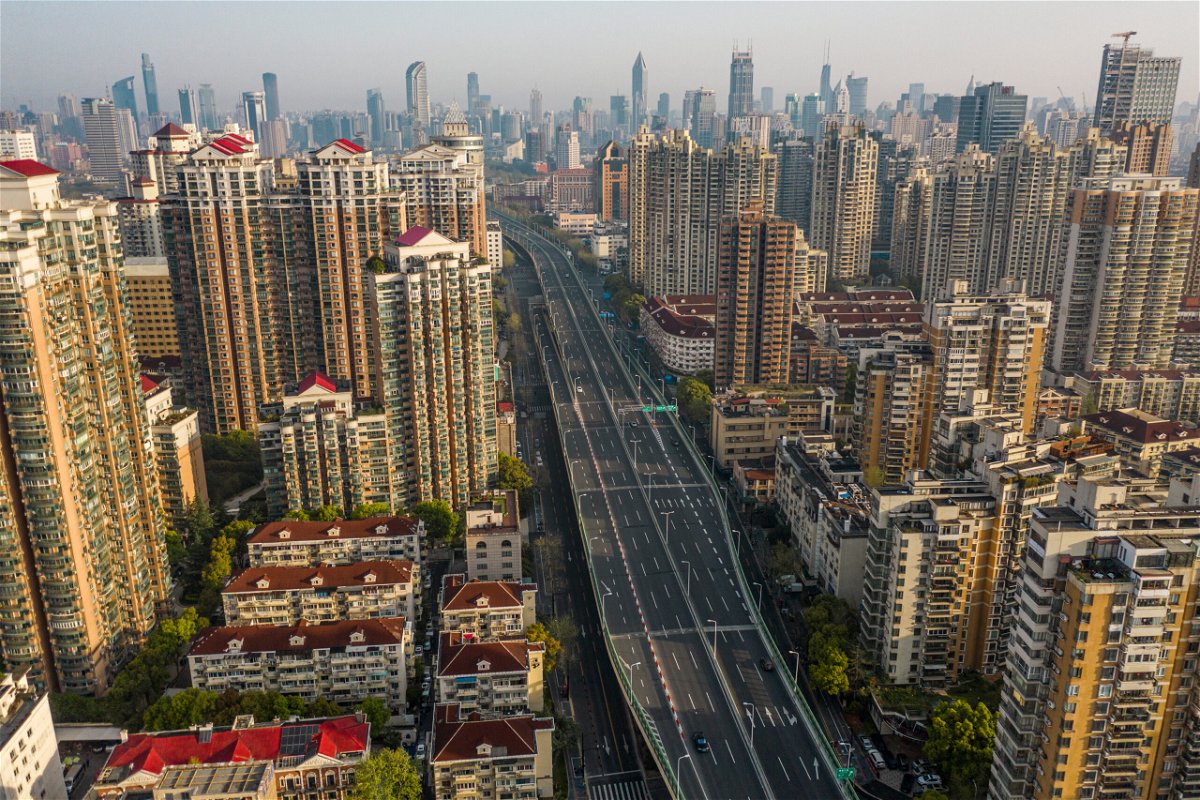 <i>Jackal Pan/Moment RF/Getty Images</i><br/>Empty roads in Shanghai during the city's two-month Covid-19 lockdown in 2022.