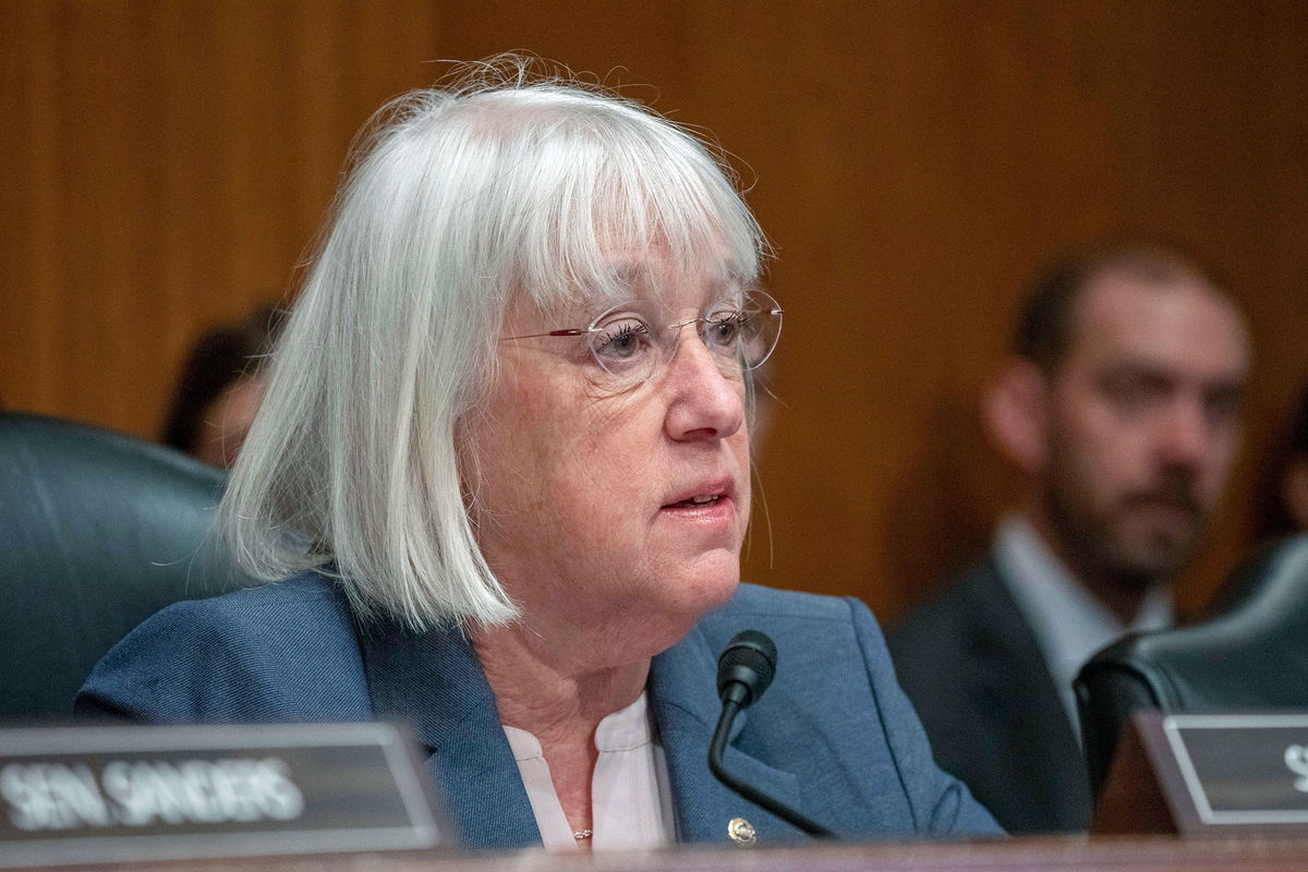 <i>Alex Brandon/AP</i><br/>Sen. Patty Murray speaks during a Senate Health