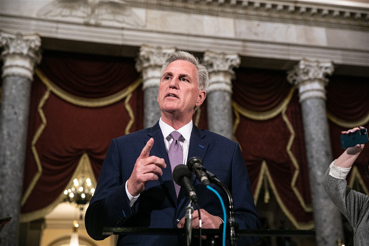 <i>Valerie Plesch/Bloomberg/Getty Images</i><br/>House Speaker Kevin McCarthy will meet with President Joe Biden on May 9 about the debt ceiling.
