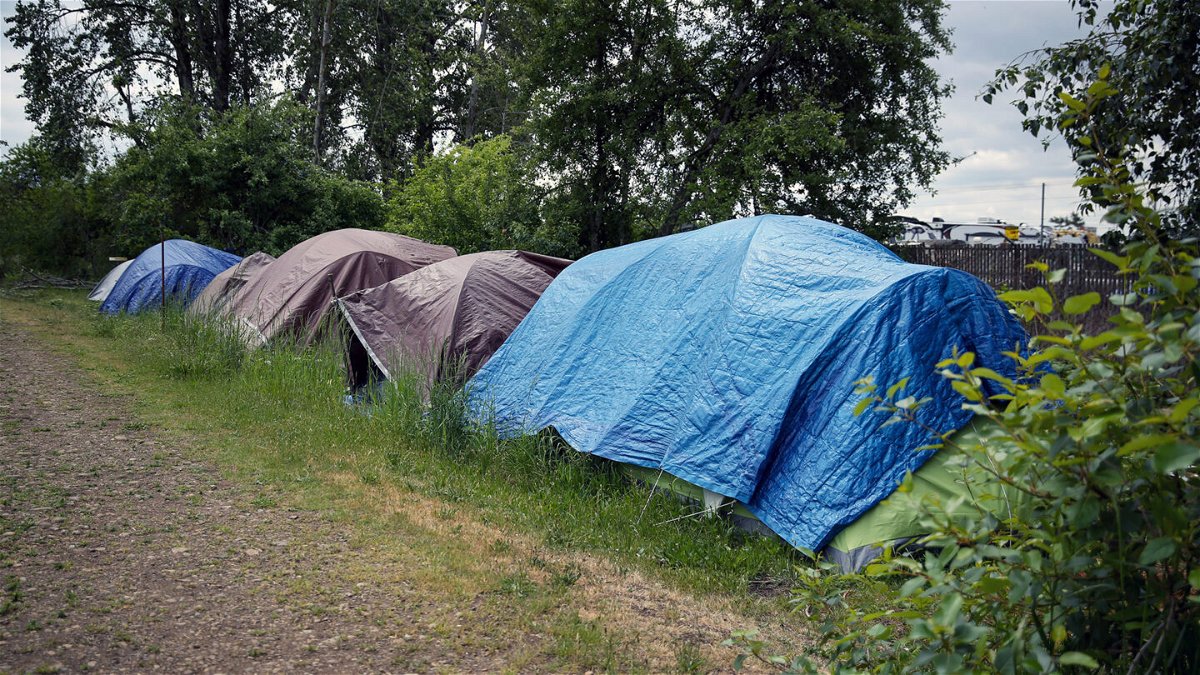 <i>Abigail Dollins/The Statesman Journal/USA Today Network</i><br/>A homeless camp is seen at Cascades Gateway City Park on Friday