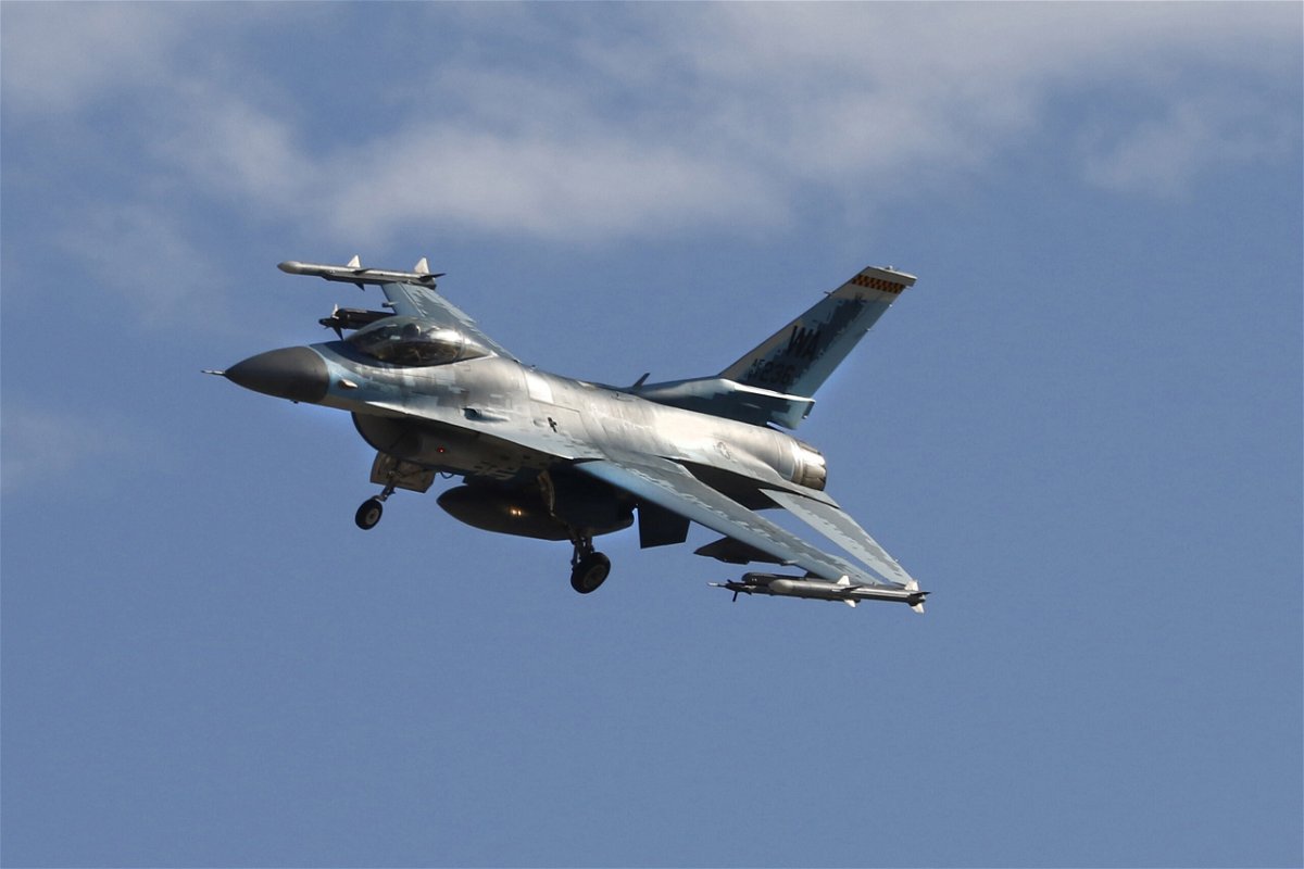 <i>Larry MacDougal/MCDOL/AP/FILE</i><br/>A US F-16 fighter jet crashed during training on Saturday in South Korea. Pictured is a file image of an F-16 jet.