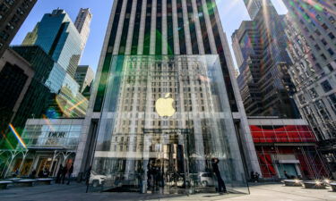 A view of the 5th Ave. flagship Apple store on March 21 in New York City. Apple on May 4 reported that its revenue fell 3% to $94.8 billion for the first three months of the year.