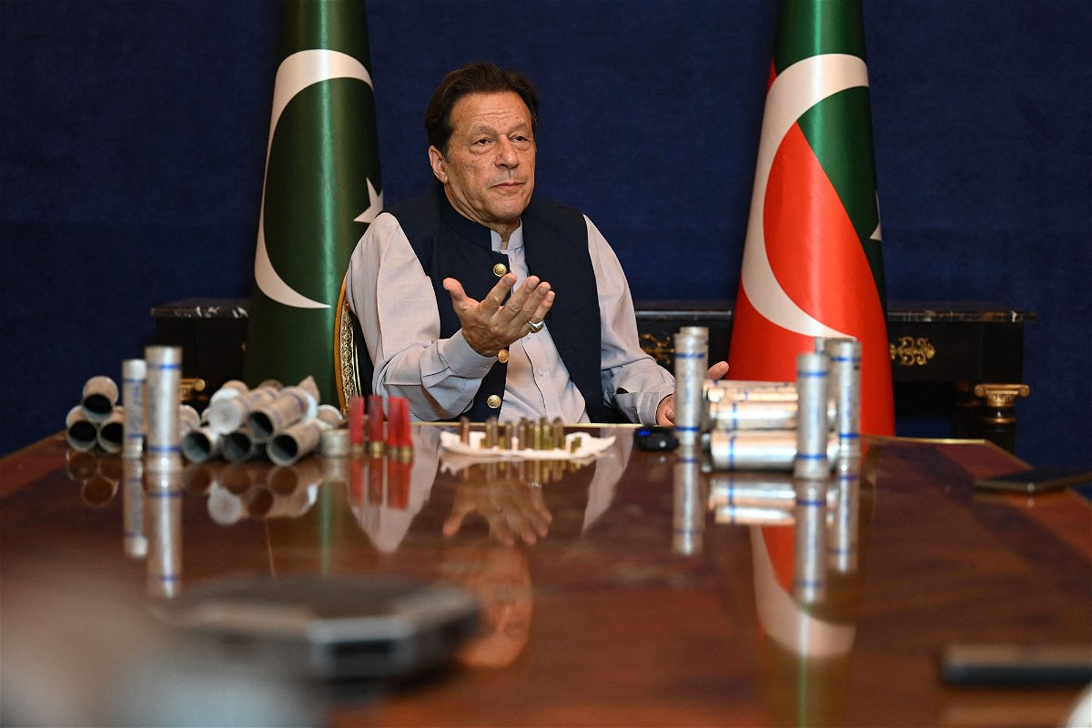 <i>Aamir Qureshi/AFP/Getty Images</i><br/>Former Pakistan's Prime Minister Imran Khan