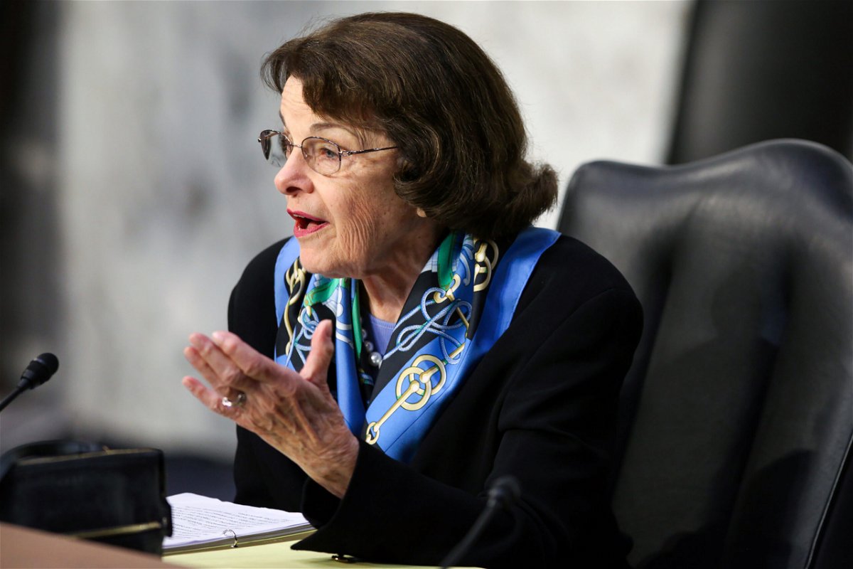 <i>Bonnie Cash/Pool/Getty Images</i><br/>Sen. Dianne Feinstein on May 4 pushed back on claims that her extended absence from the Senate