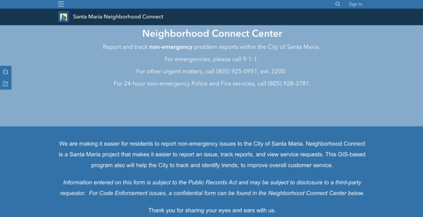 Santa Maria Neighborhood Connect