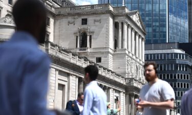 The Bank of England in the financial district of the City of London