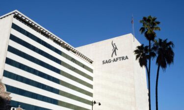 The SAG-AFTRA headquarters building on Wilshire boulevard in Los Angeles is seen here on January 10