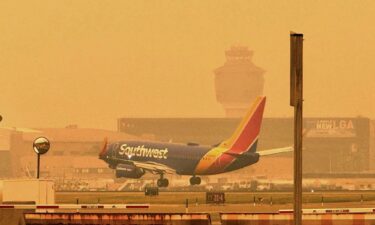 A Southwest airliner approaches LaGuardia Airport in New York on June 7.