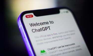 The ChatGPT app is seen running on an iPhone in this photo illustration