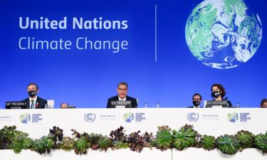 President of the Cop26 climate summit speaks in Glasgow.