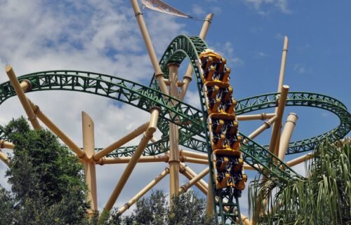 The Cheetah Hunt roller coaster is seen here at Busch Gardens Tampa Bay on June 10