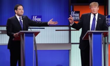 The phrase “Trump too small” stemmed from an exchange between former President Donald Trump and Florida GOP Sen. Marco Rubio during a 2016 presidential primary debate.