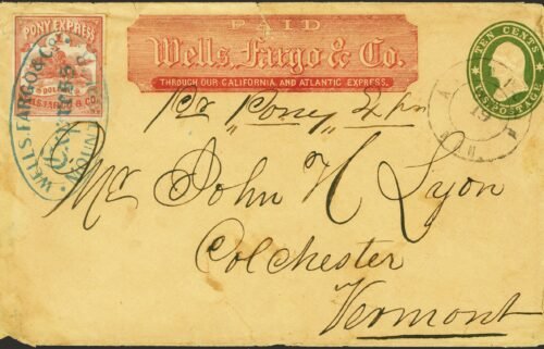 A rare pony express envelope will go to auction.