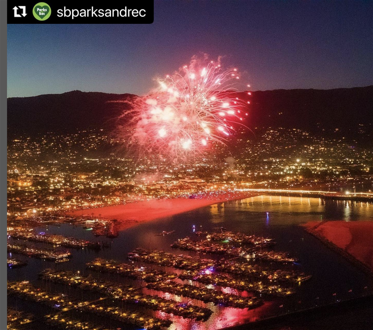 The Santa Barbara 4th of July fireworks will take place at 9 p.m.