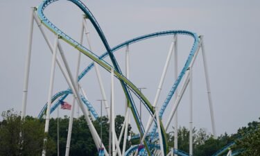 The Fury 325 roller coaster at Carowinds amusement park is seen on Monday