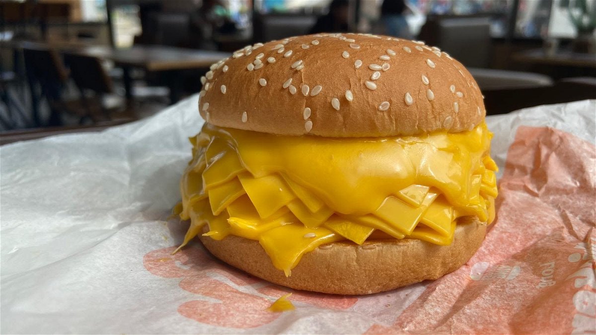 Burger King has introduced a new burger in Thailand with a burger with no meat and as many as 20 slices of American cheese.