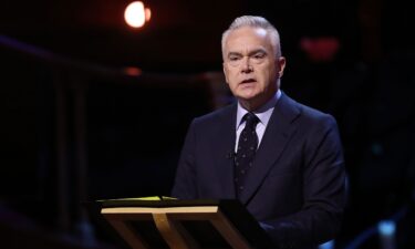 Longtime BBC news anchor Huw Edwards is pictured. Edwards was named by his wife on Wednesday as the BBC presenter who was suspended following allegations over payments for sexually explicit images