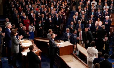 Israeli President Isaac Herzog arrives to speak to a joint meeting of Congress