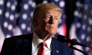 Former President Donald Trump speaks during a rally